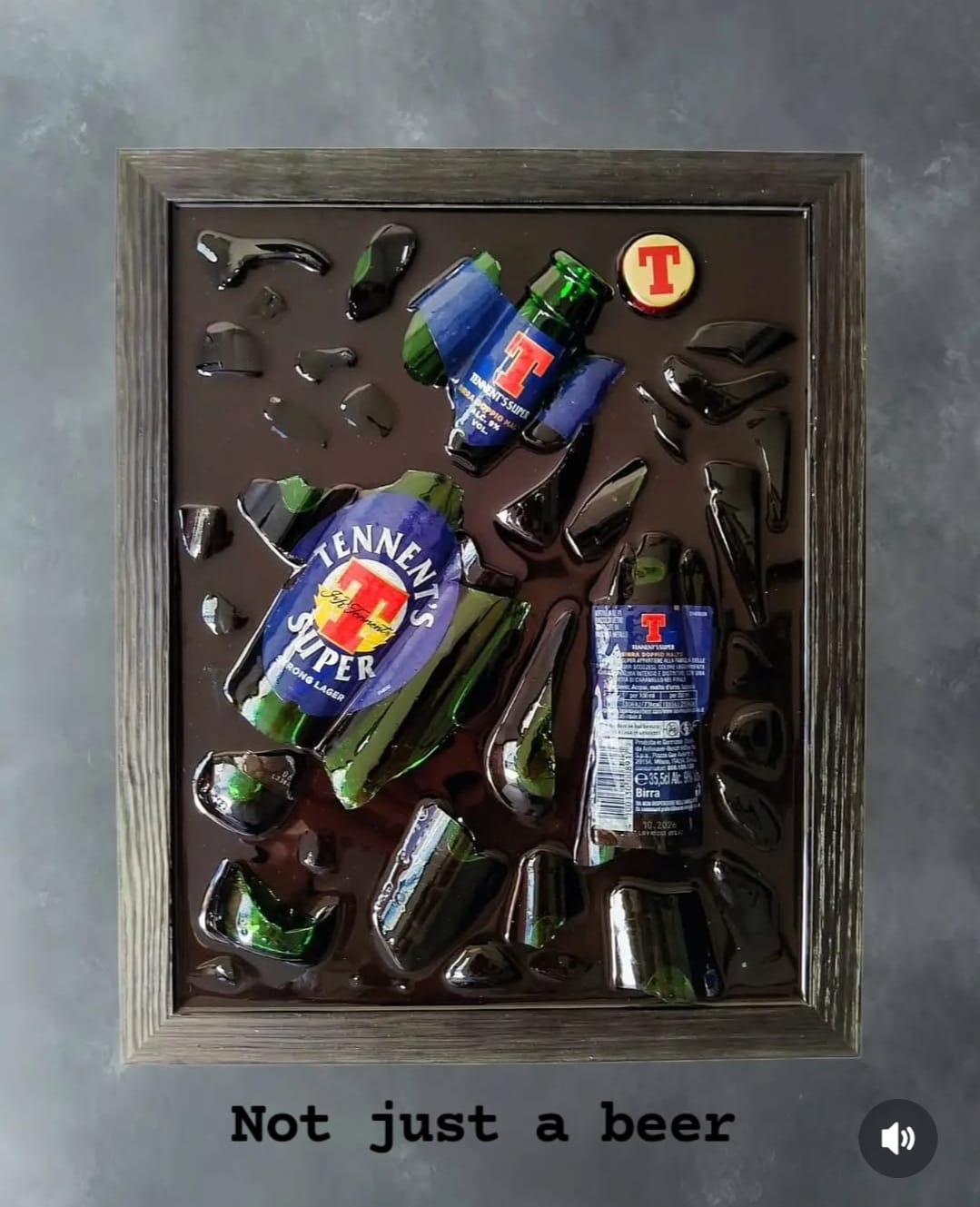 Quadro Personalizzato con Bottiglia Tennent's - Regalo Speciale